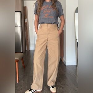 BRAND NEW NEVER WORN UNIQLO JERSEY BARREL CHINO PANTS BEIGE XS SOLD OUT